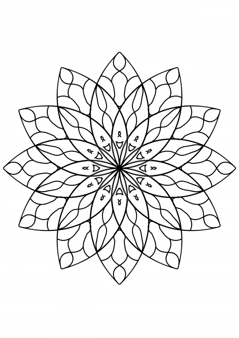 simple mandala coloring page