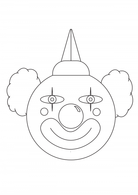 Clown coloring page