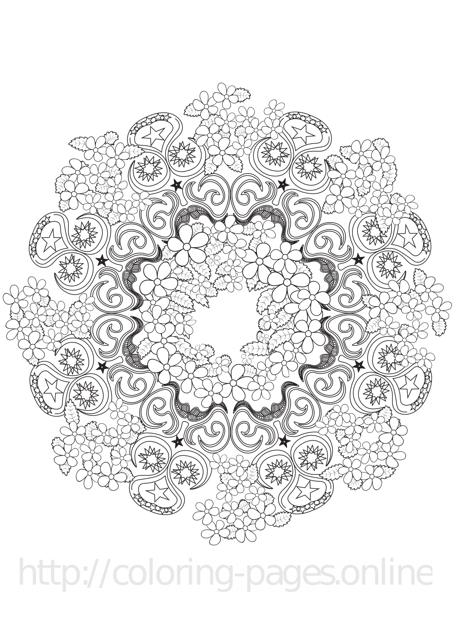 Flower and leaf mandala