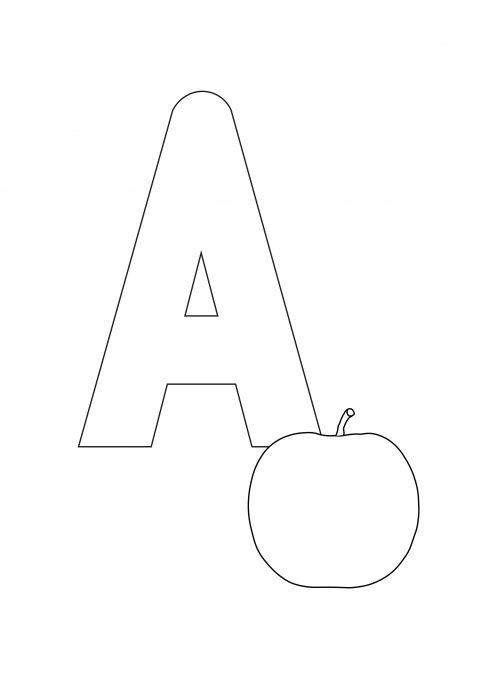 Letter a printable coloring page