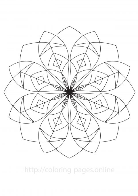 Saturday mandala coloring page