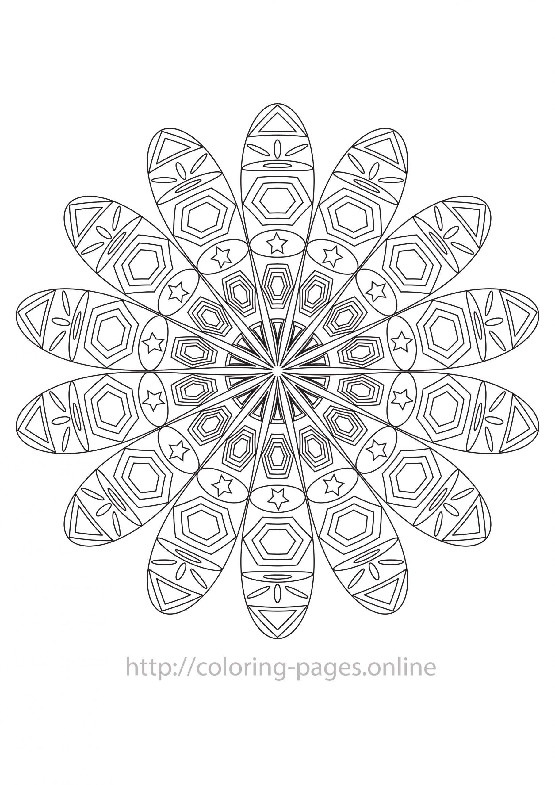 Star Mandala Coloring Pages