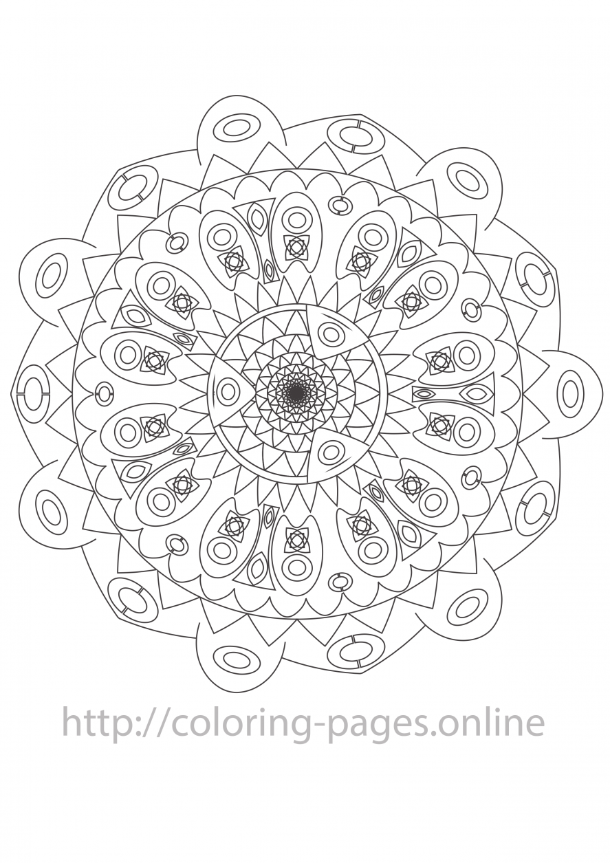 Lace mandala coloring page