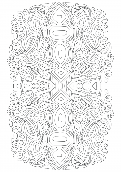 Pattern coloring page