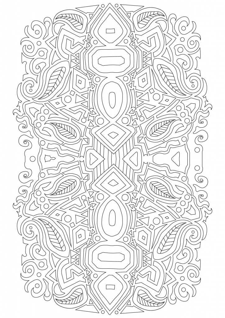 Complex pattern coloring page - Coloring pages