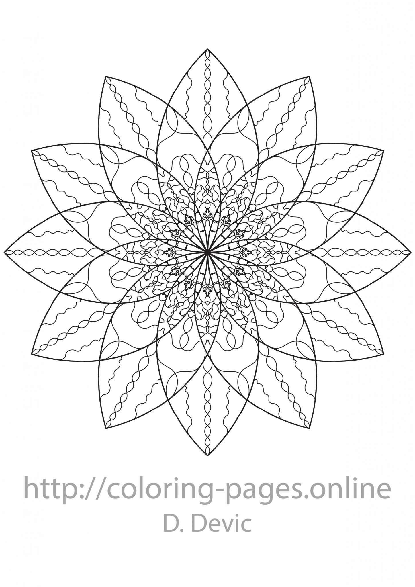Springing mandala coloring page
