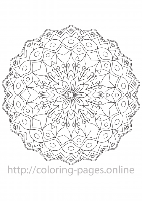 Vitrage mandala coloring page