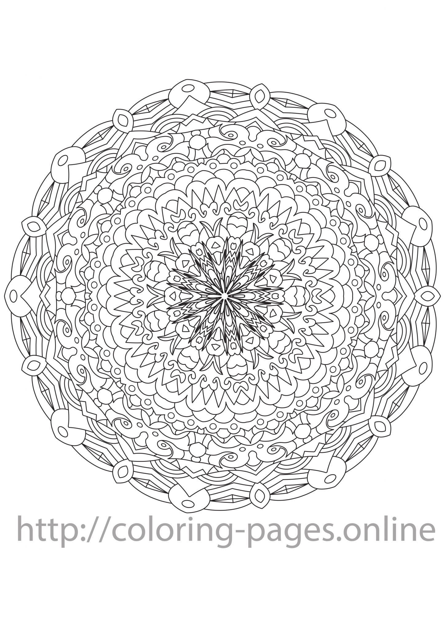 Compact mandala coloring page
