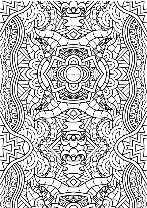 Horn pattern coloring page