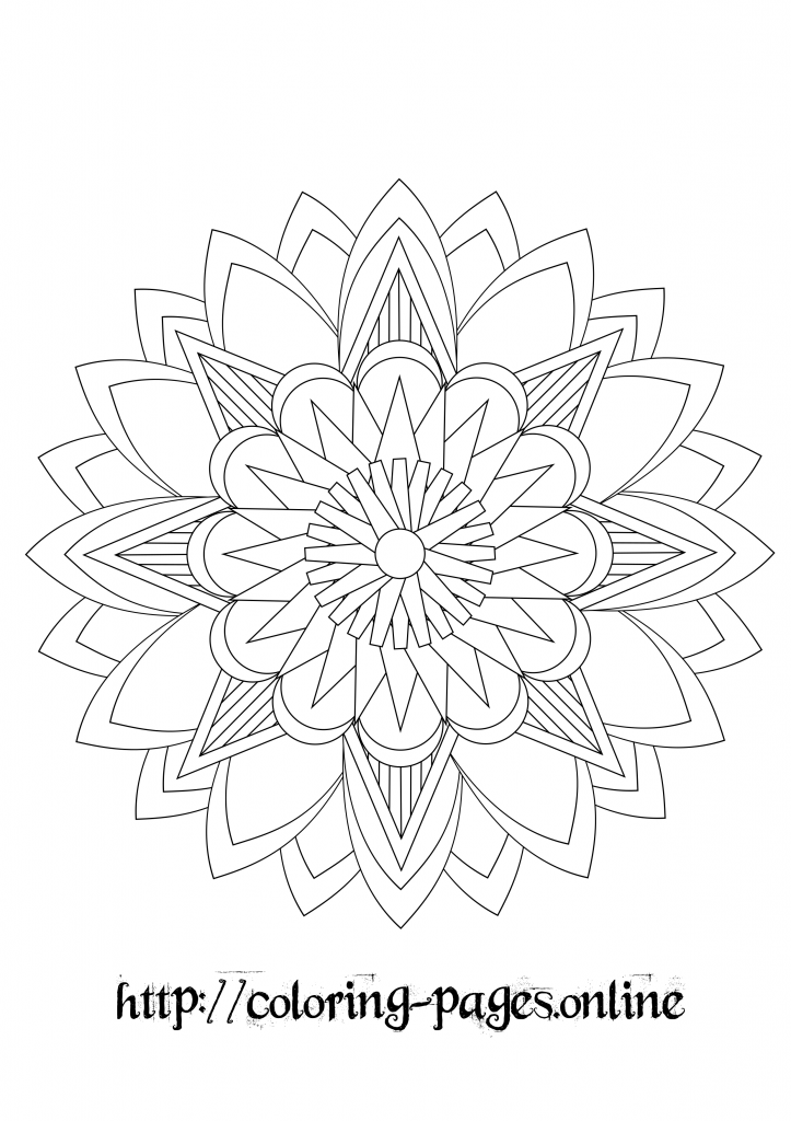 Pointed mandala coloring page - coloring for adults