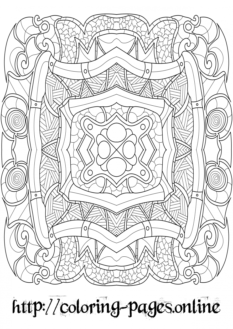 Tube pattern coloring page for adults