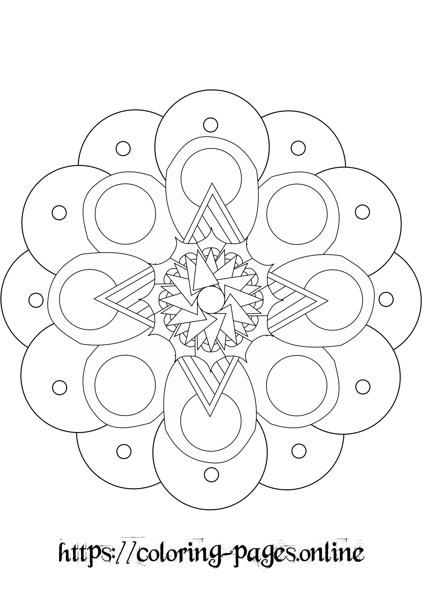 puffy mandala coloring page