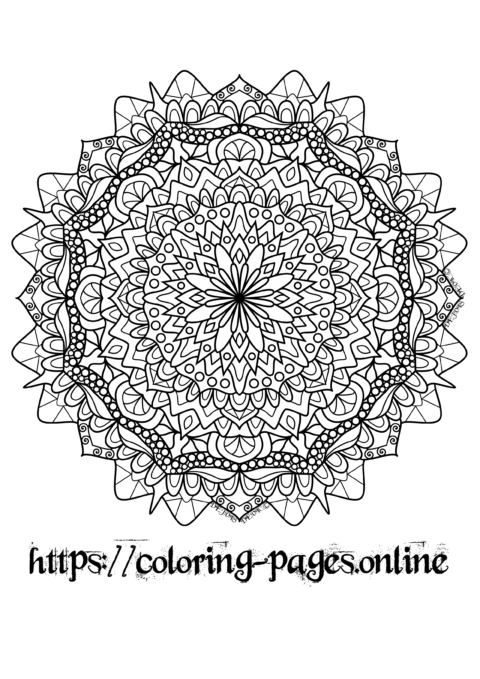 spirit mandala printable coloring page