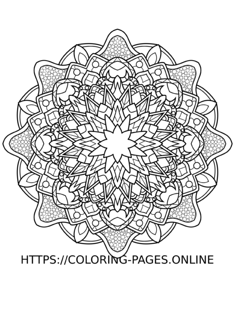 Celtic mandala coloring page